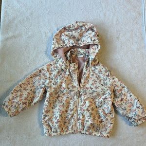 H&M Toddler Girl Hooded Zip Up Wind Breaker. Size 9-12 months